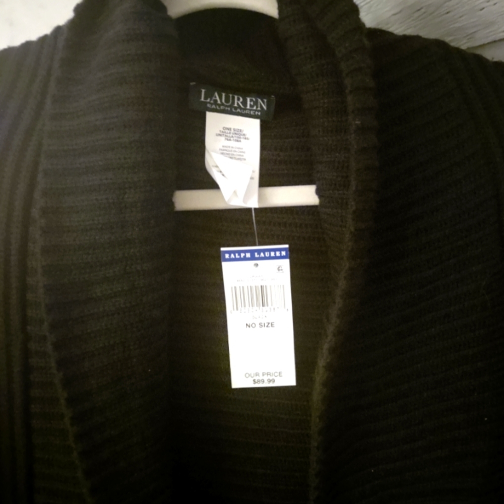 Ralph Lauren poncho black